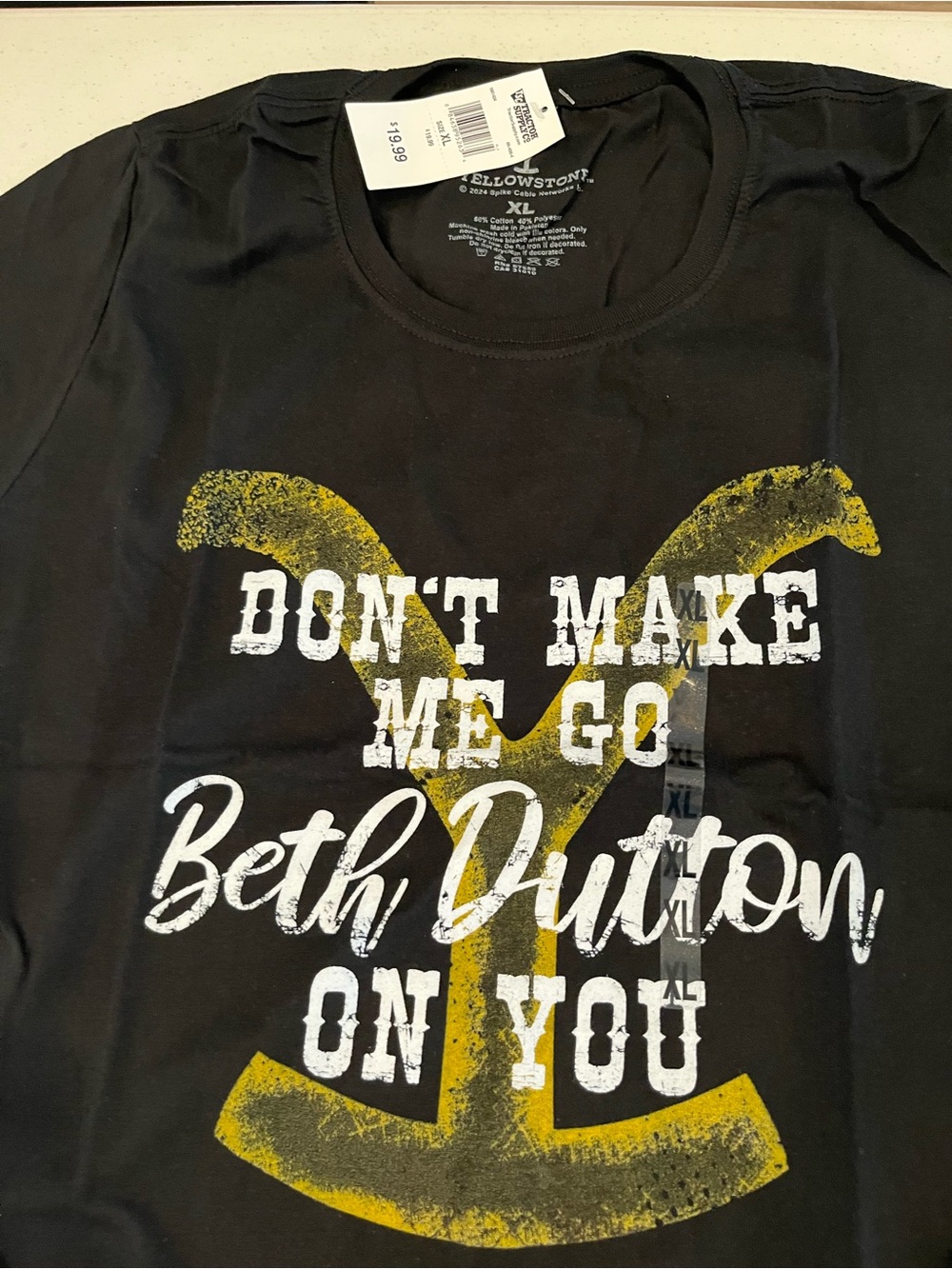 Yellow Graphic 'Don't Make Me Go' Kids Tee -